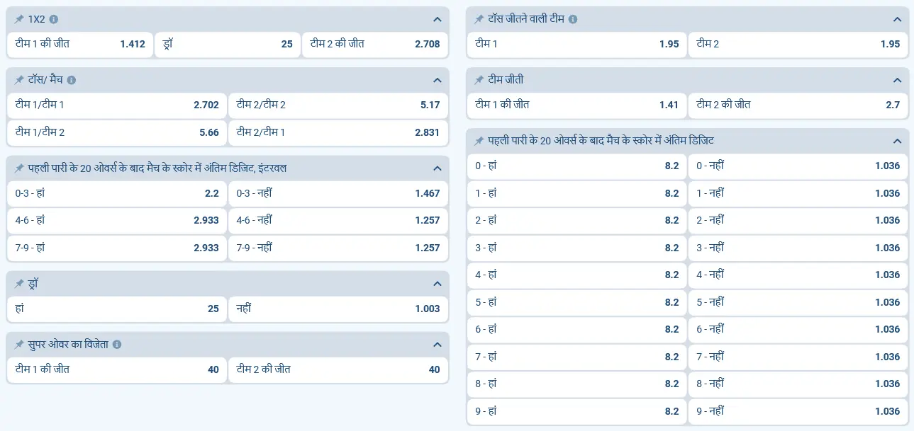 1xBet पर ऑड्स के प्रकार 1xBet पर ऑड्स के प्रकार